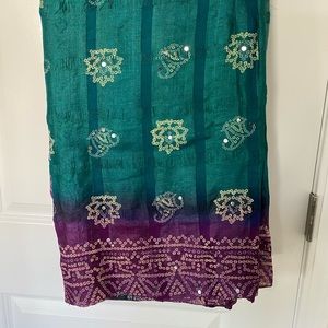 Rich jewel toned ombré saree